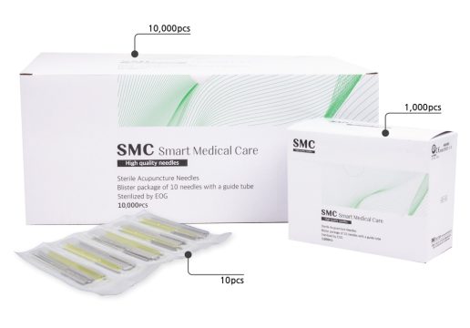SMC Premium Spring Metal Handle Acupuncture Box of 1000