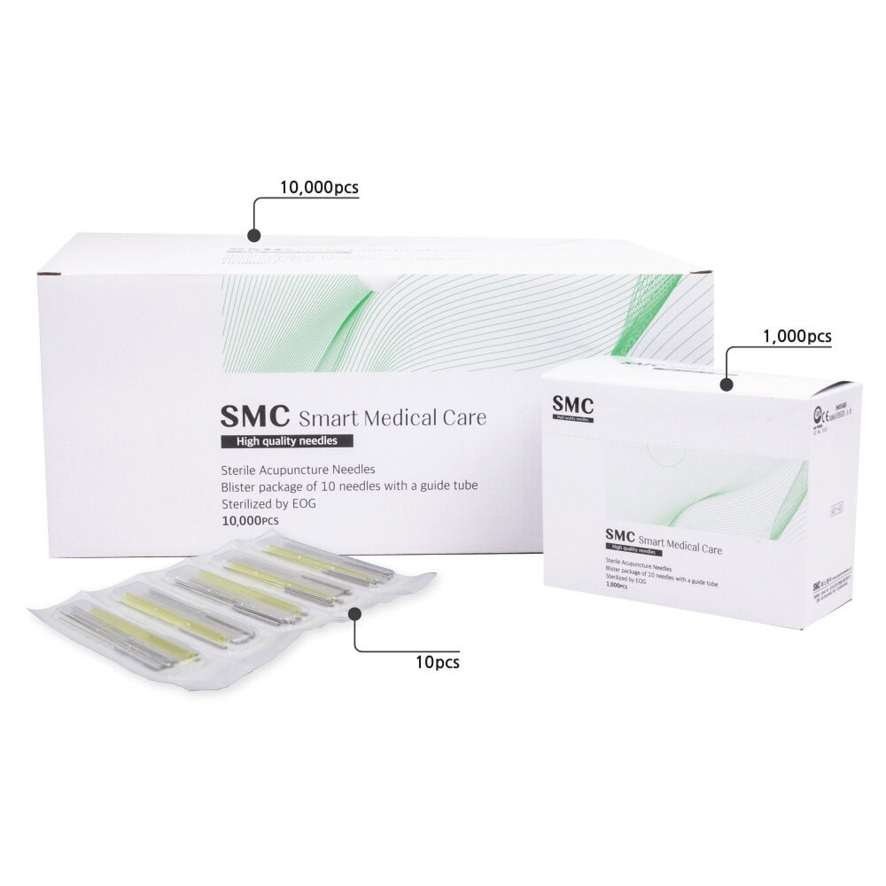 SMC Premium Spring Metal Handle Acupuncture Box of 1000